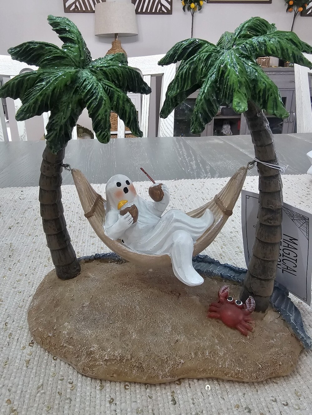 NWT! Summerween Tropical Palm Trees Hammock Ghost Halloween